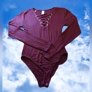 Maroon Long Sleeve Bottom Suit